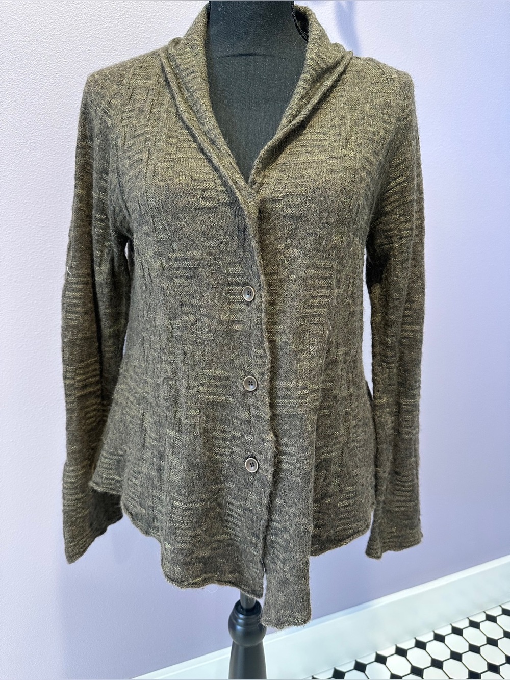 OSKA mixed media cardigan